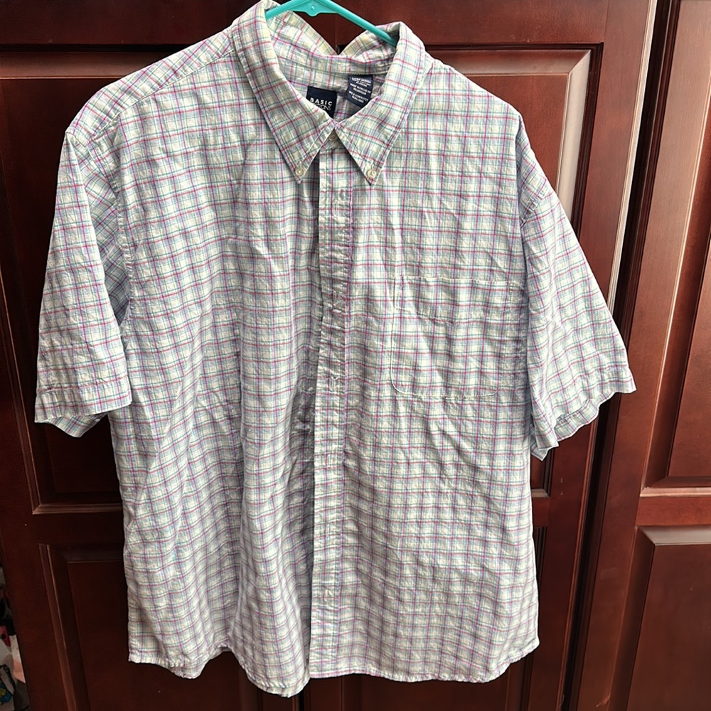 Basic Editions 💯 percent Cotton-Plaid Shirt